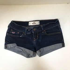 Hollister Juniors Denim Fold Over Shorts